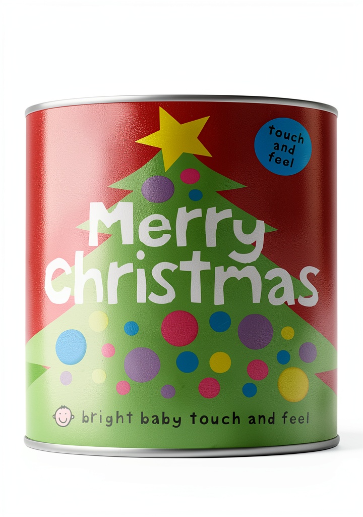 Bright Baby Touch and Feel Book Priddy Books Preschool opened to a textured page with a toddler exploring the fabric