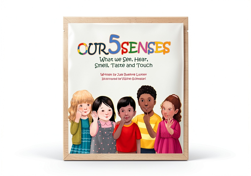 Children reading the Twin Pinnacle sense and sensation book