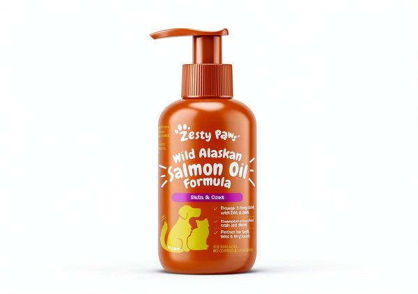 Zesty Paws Salmon Oil Omega 3 Dog Cat Skin Coat Supplement-5