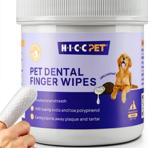 HICC Pet Dog Dental Wipes Freshen Breath Clean Teeth-0