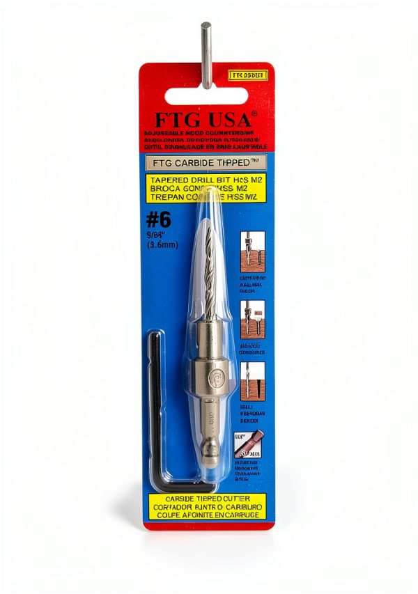 FTG USA Carbide Tipped Countersink Drill Bits Woodworking-7