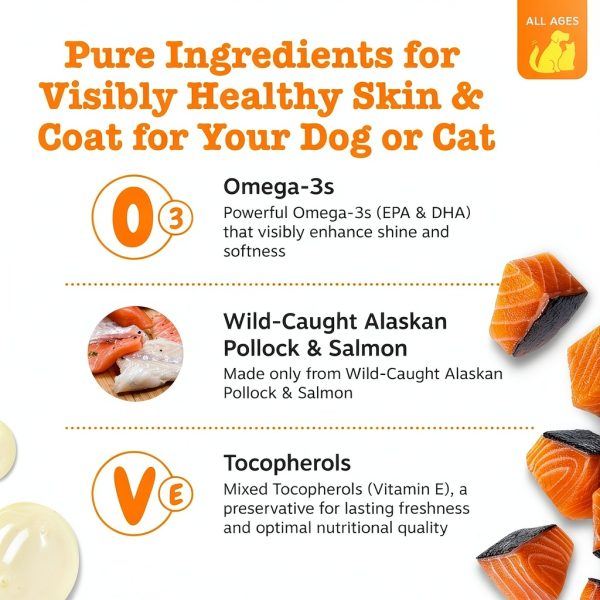Zesty Paws Salmon Oil Omega 3 Dog Cat Skin Coat Supplement-2