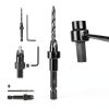 Countersink Drill Bit Set TEWORDA 15pc Nitride HSS-7
