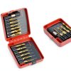 QWORK 3-in-1 Drill Bit Set High-Speed Steel Titanium Alloy-3