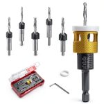 Countersink Drill Bit Set LEOMAUNYX M2 HSS Yellow-0