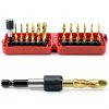 QWORK 3-in-1 Drill Bit Set High-Speed Steel Titanium Alloy-1