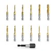 QWORK 3-in-1 Drill Bit Set High-Speed Steel Titanium Alloy-5