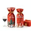 Yahpetes Christmas Wine Bottle Bag 2Pcs Xmas Gift Bags Santa Clause, Snowman Red Wine Bottle Cover Bags with Drawstring for Christmas Party Decorations-4