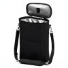 Wine Cooler Bag 2‑Bottle Insulated Tote with Handle – Bruwaa Black-3