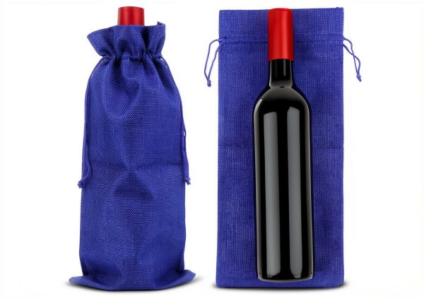 Burlap Wine Gift Bags DIYASY 12pcs with Snowflake Tags & Jute Twine-5
