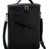 Wine Cooler Bag 2‑Bottle Insulated Tote with Handle – Bruwaa Black-6