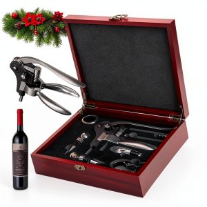 Wine Bottle Opener Timtop 8-Piece Set with Steel Tools in Box-0