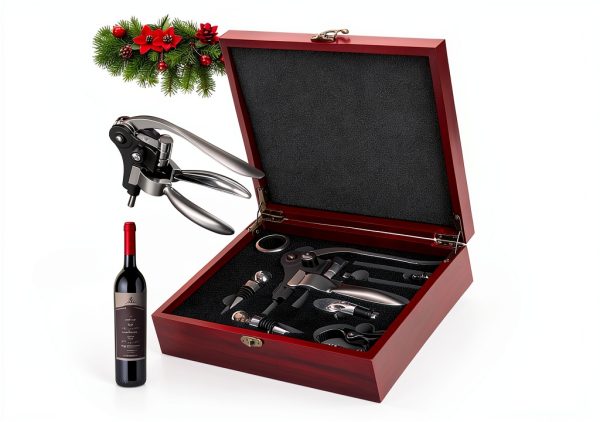 Wine Bottle Opener Timtop 8-Piece Set with Steel Tools in Box-0