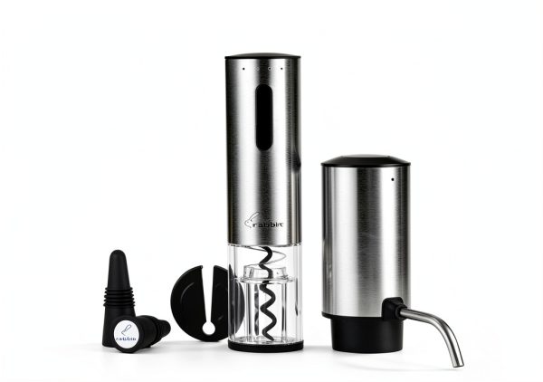 Rabbit Electric Wine Tool Set - Aerator, Corkscrew, Cutter & Stoppers-1