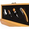 Wine Gift Box Set by Case Elegance Real Bamboo Secure Fit-2
