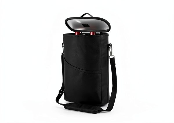 Wine Cooler Bag 2‑Bottle Insulated Tote with Handle – Bruwaa Black-5