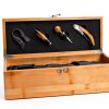 Wine Gift Box Set by Case Elegance Real Bamboo Secure Fit-3
