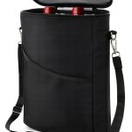 Wine Cooler Bag 2‑Bottle Insulated Tote with Handle – Bruwaa Black-0