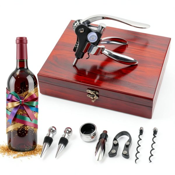 Wine Bottle Opener Timtop 8-Piece Set with Steel Tools in Box-1