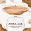 Mumufy 8 Pcs Wine Glass Charcuterie Topper Bamboo Round Mini Charcuterie Boards Dual Use Cups Topper Plates for Family Gatherings Bars Restaurants (4'')-1