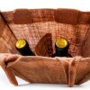 Jute Burlap 2 Bottle Wine Gift Tote Bags with Soft Cotton Handles Reusable for Wedding, Parties,Birthdays-3