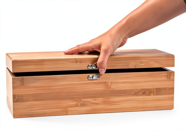 Wine Gift Box Set by Case Elegance Real Bamboo Secure Fit-5