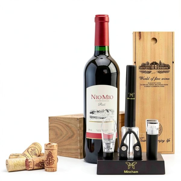 Air Pressure Wine Bottle Opener Mincham 6in1 Foil Cutter & Aerator-5