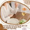 Mumufy 8 Pcs Wine Glass Charcuterie Topper Bamboo Round Mini Charcuterie Boards Dual Use Cups Topper Plates for Family Gatherings Bars Restaurants (4'')-5