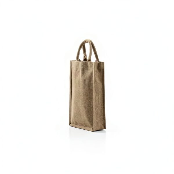 Jute Burlap 2 Bottle Wine Gift Tote Bags with Soft Cotton Handles Reusable for Wedding, Parties,Birthdays-6