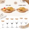 Mumufy 8 Pcs Wine Glass Charcuterie Topper Bamboo Round Mini Charcuterie Boards Dual Use Cups Topper Plates for Family Gatherings Bars Restaurants (4'')-2