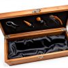 Wine Gift Box Set by Case Elegance Real Bamboo Secure Fit-6