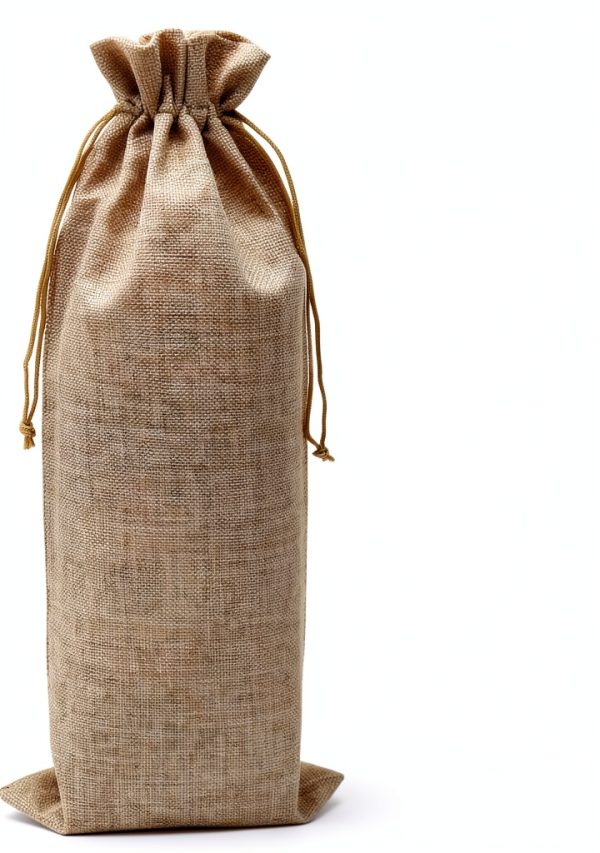 HRX Package 10pcs Burlap Wine Bags for 1.5L Magnum Bottles, Hessian Cloth Glass Liquor Bottle Bags Covers for Christmas Wedding Party-2