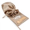 Burlap Wine Bags Homum 12 Piece Set with Gift Tags and Drawstring-3