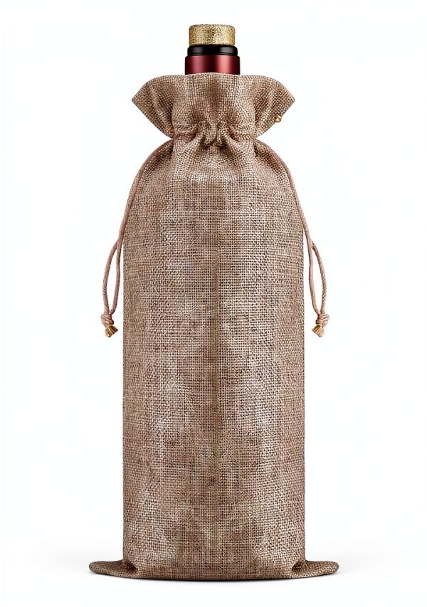 Burlap Wine Bags Homum 12 Piece Set with Gift Tags and Drawstring-2