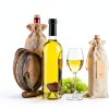 Burlap Wine Bags Homum 12 Piece Set with Gift Tags and Drawstring-4