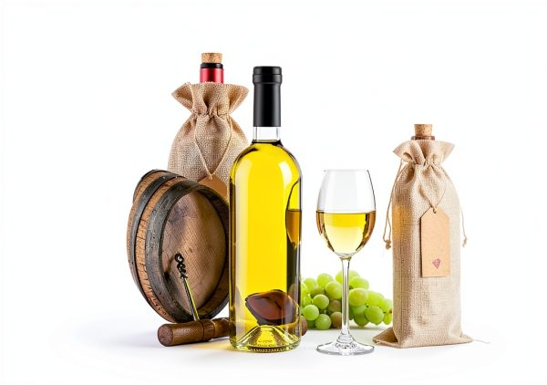 Burlap Wine Bags Homum 12 Piece Set with Gift Tags and Drawstring-4