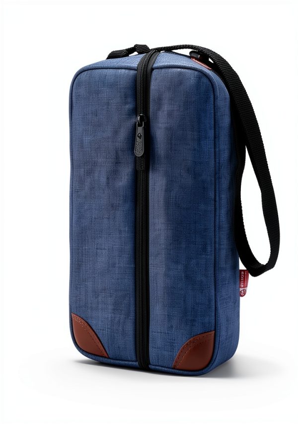Wine Bag ALLCAMP Insulated Cooler with Glasses Opener Blue 1 Bottle-6