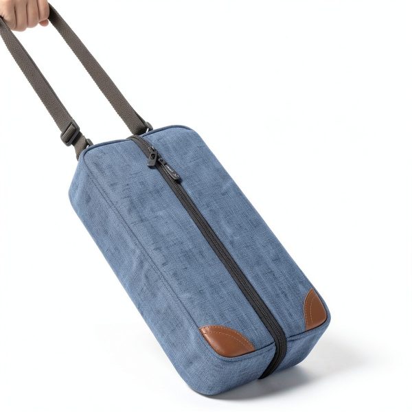 Wine Bag ALLCAMP Insulated Cooler with Glasses Opener Blue 1 Bottle-3