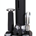 Wine Gift Set Ivation Opener Aerator Vacuum Preserver Matt Black-0