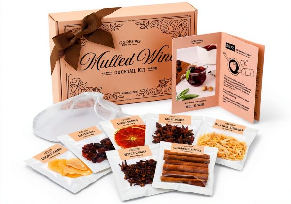 Mulled Wine Kit Cooking Gift Set Mulling Spices for Apple Cider-0