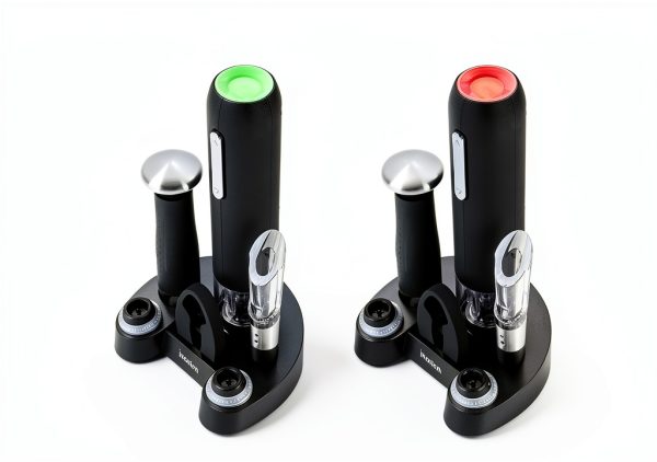 Wine Gift Set Ivation Opener Aerator Vacuum Preserver Matt Black-1