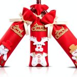 Christmas Wine Bottle Gift Bags hexiaoxiao 3pcs Santa Snowman Elk-0